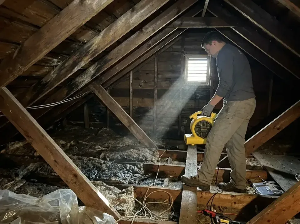 attic-water-damage-drying-proc-007 — frequently asked questions, Emergency Water Extraction & 24/7 Flood Response in Evansto…